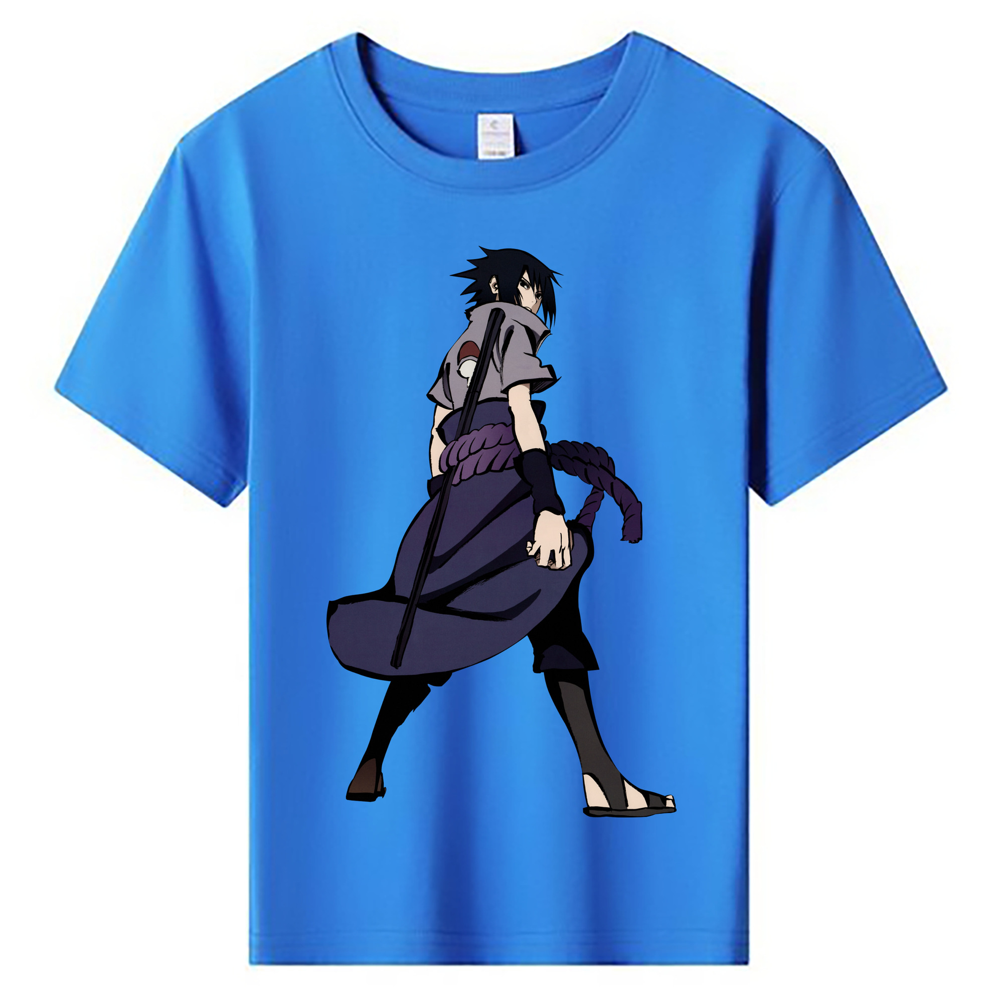 （画像用） NARUTO -ナルト- うちは サスケ Uchiha Sasuke 綿100％キッズTシャツ（フロントプリント）